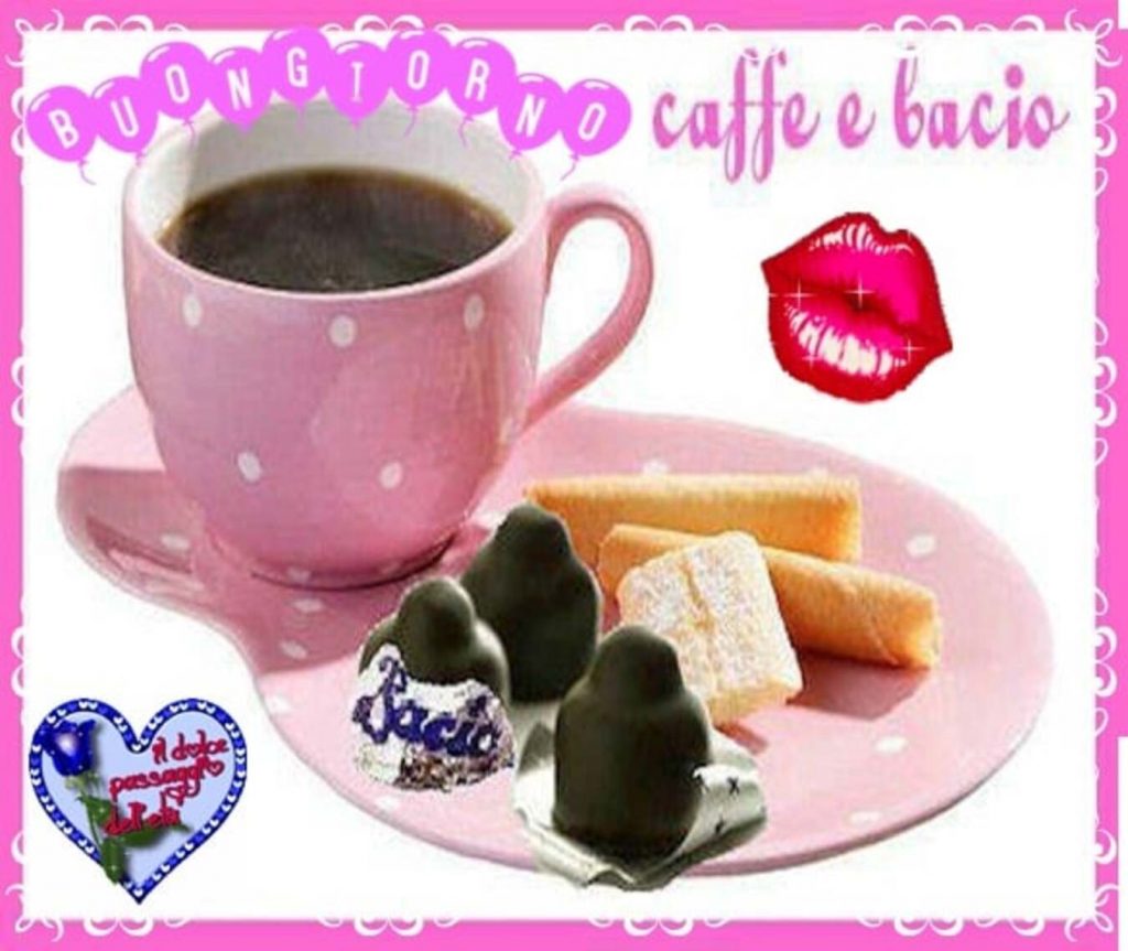 Buongiorno caffè e bacio