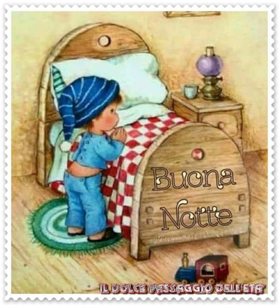 Buona Notte bimbo che prega