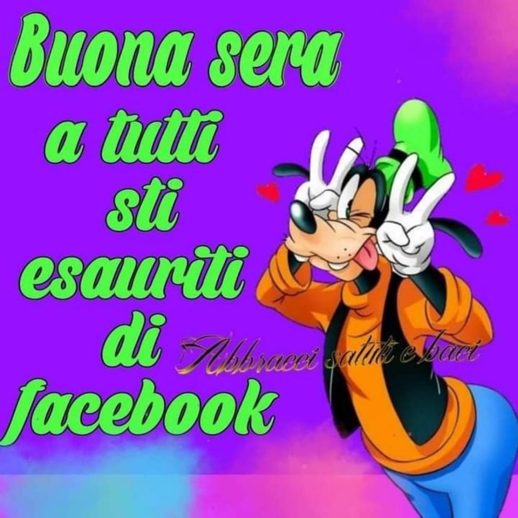 Buona sera a tutti sti esauriti di facebook