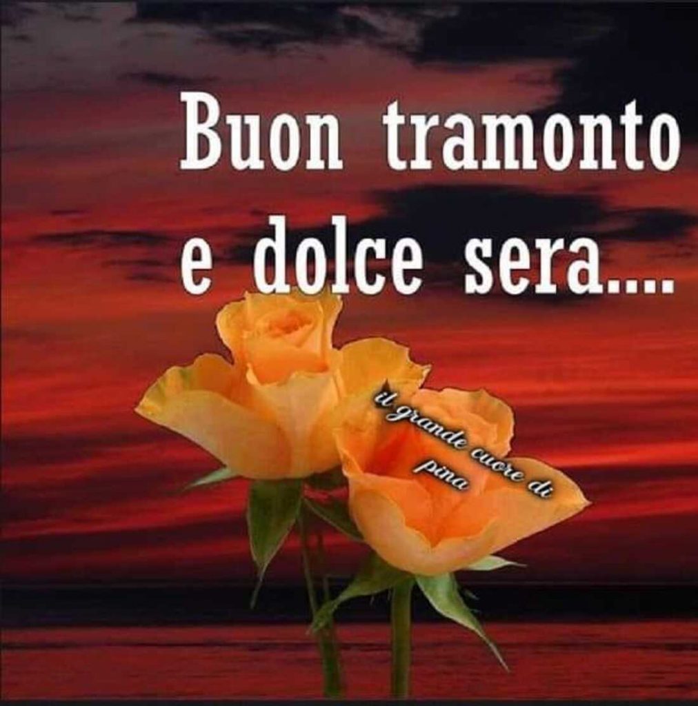 Buon tramonto e dolce sera....