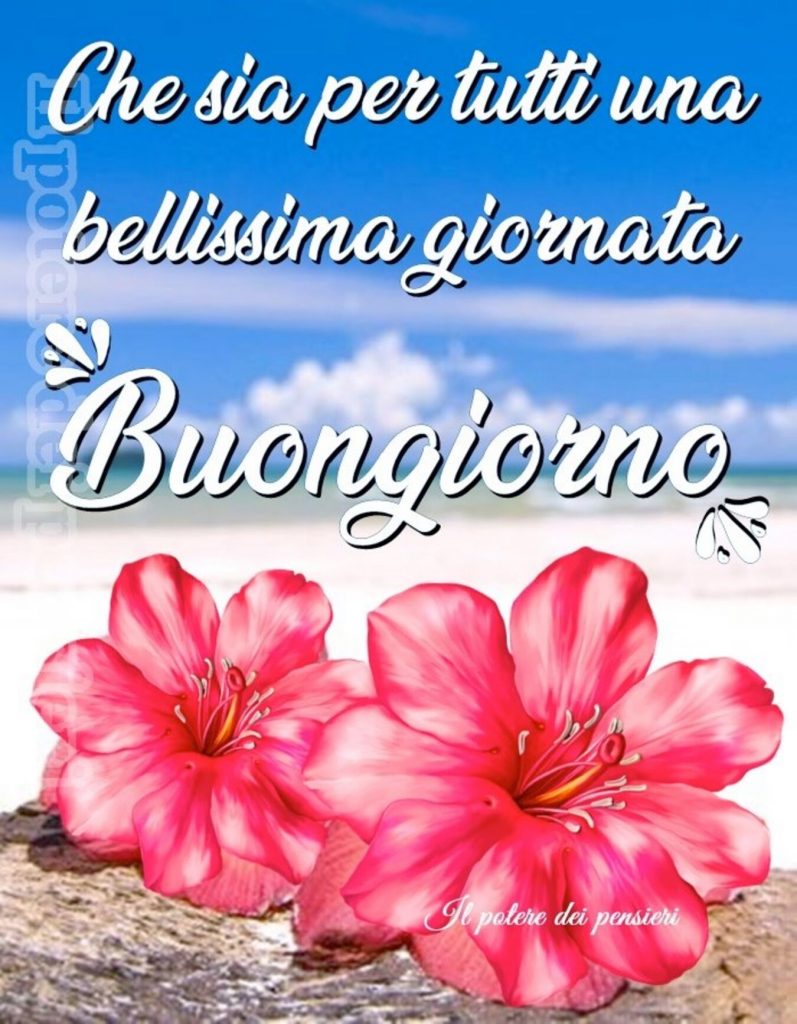 Che sia per tutti una bellissima giornata Buongiorno