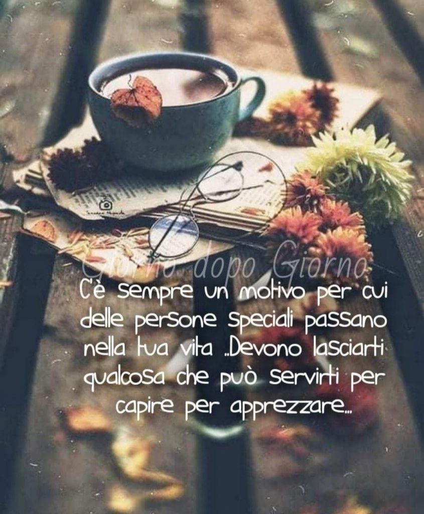 C'è sempre un motivo per cui delle persone speciali passano nella tua vita.. devono lasciarti qualcosa che può servirti per capire per apprezzare...