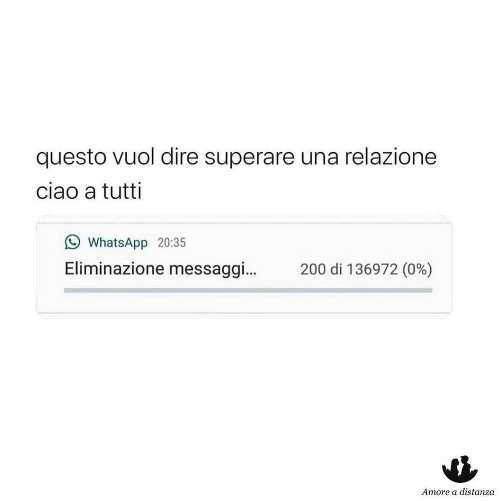 Questo vuol dire superare una relazione! ciao a tutti