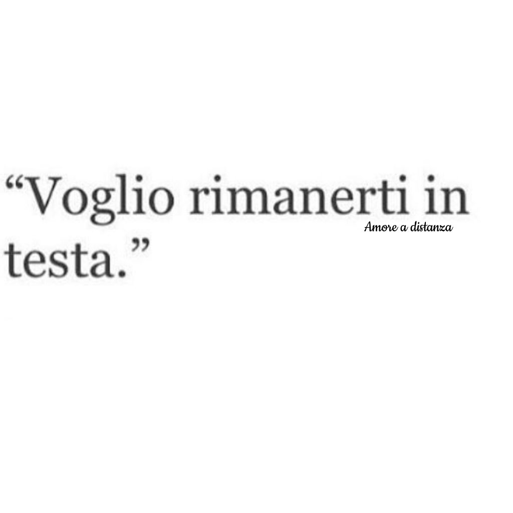 "Voglio rimanerti in testa."