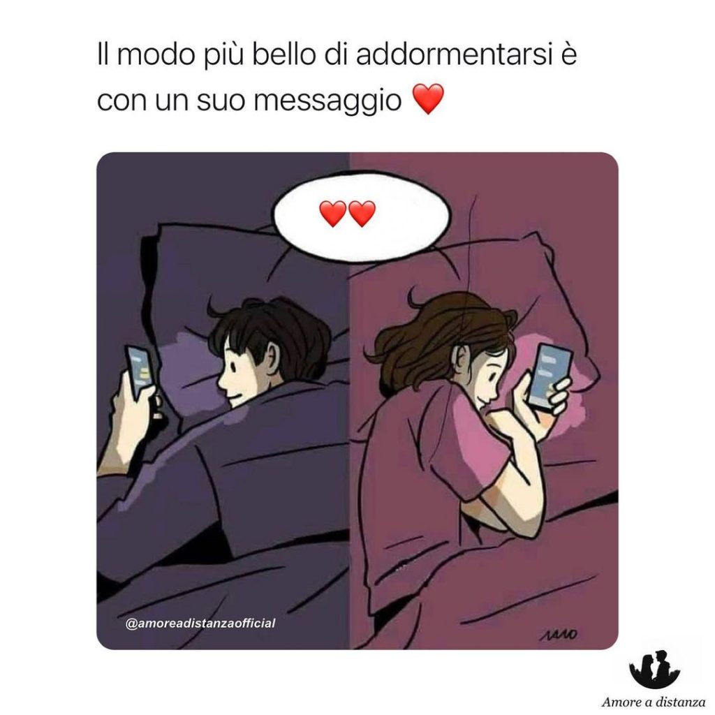 Il modo più bello di addormentarsi è con un suo messaggio