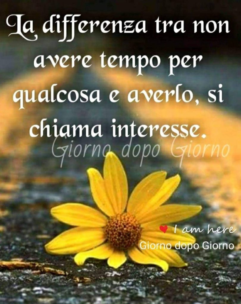 La differenza tra non avere tempo per qualcosa e averlo, si chiama interesse