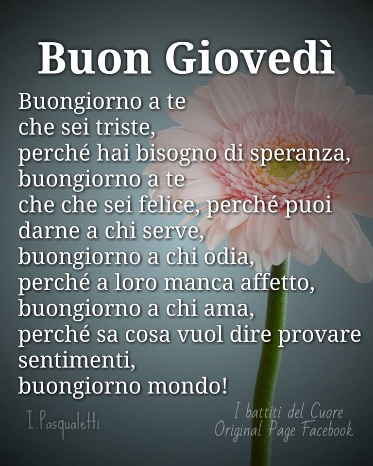 Buon Giovedì frasi