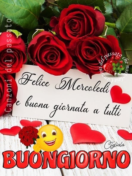 Felice Mercoledì e buona giornata a tutti Buongiorno