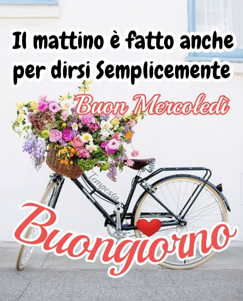 Il mattino è fatto anche per darsi semplicemente Buon Mercoledì Buongiorno (Tempesta)