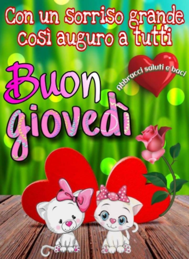 Con un sorriso grande così auguro a tutti Buon Giovedì