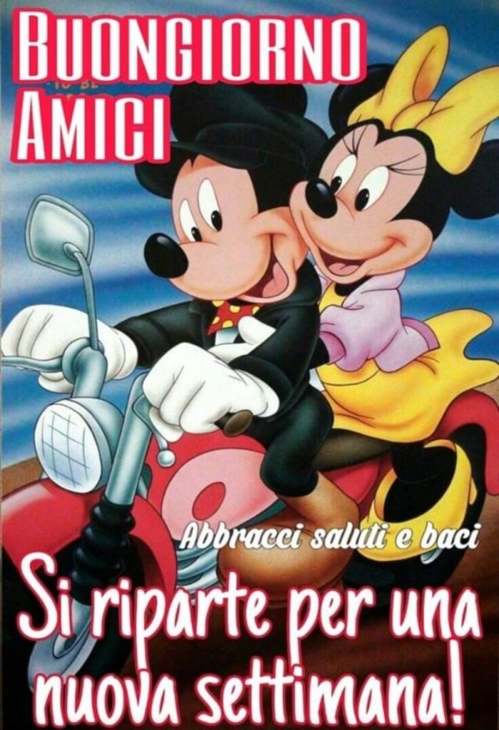 Buongiorno amici si riparte per una nuova settimana!