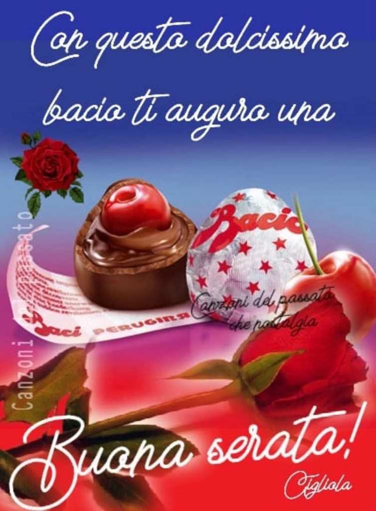 Con questa dolcissimo bacio ti auguro una Buona serata!