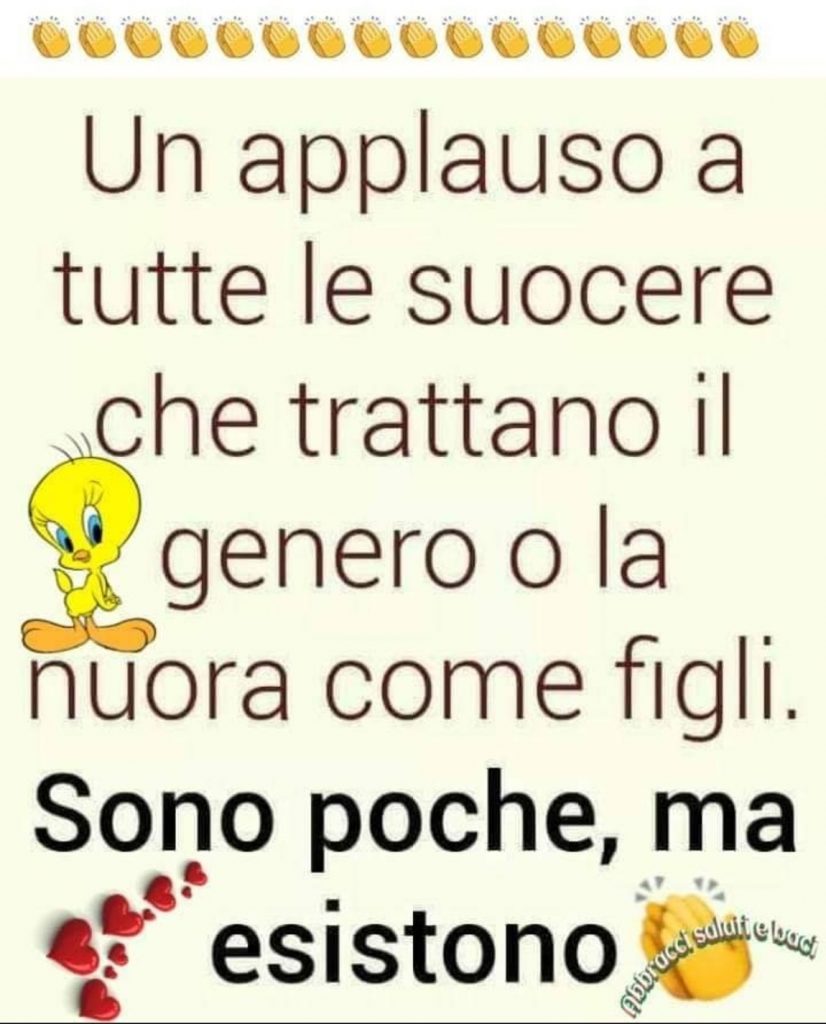 Un applauso a tutte le suocere che trattano il genero o la nuora come figli. Sono poche, ma esistono