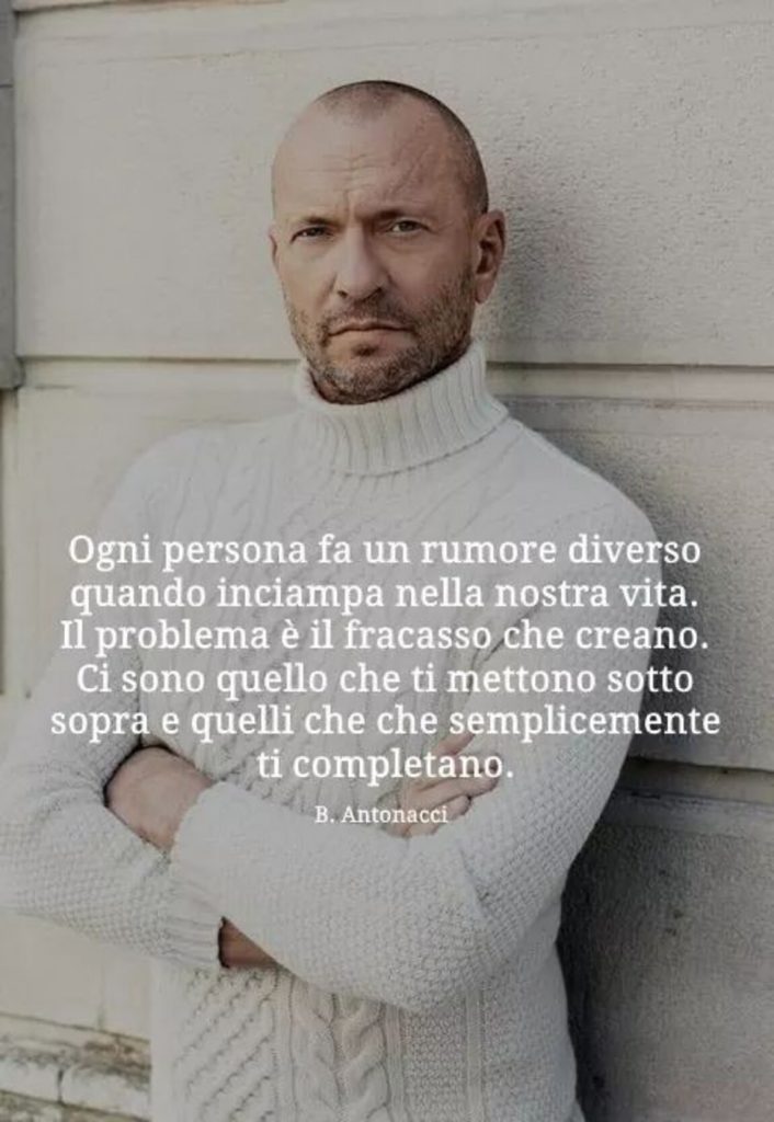 Ogni persona fa rumore diverso quando inciampa nella nostra vita. Il problema è il fracasso che creano. Ci sono quello che ti mettono sotto sopra e quelli che semplicemente ti completano