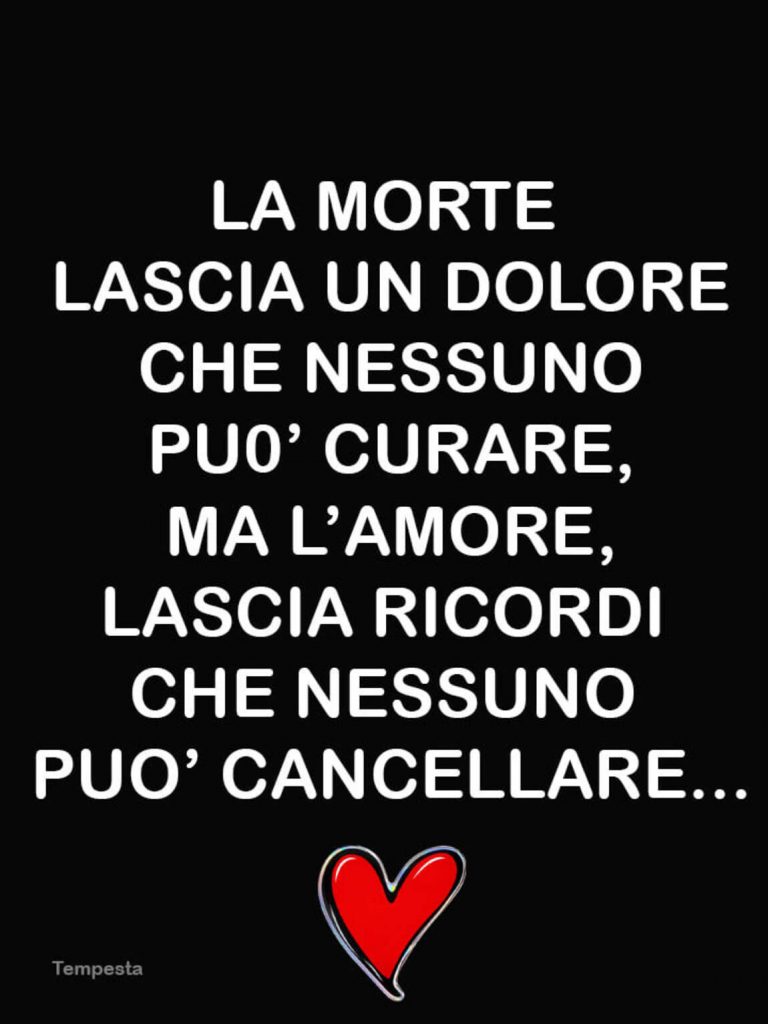 La morte lascia un dolore che nessuno può curare, ma l'amore, lascia ricordi che nessuno può cancellare...