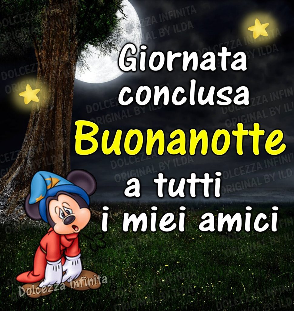 Giornata conclusa Buonanotte a tutti i miei amici