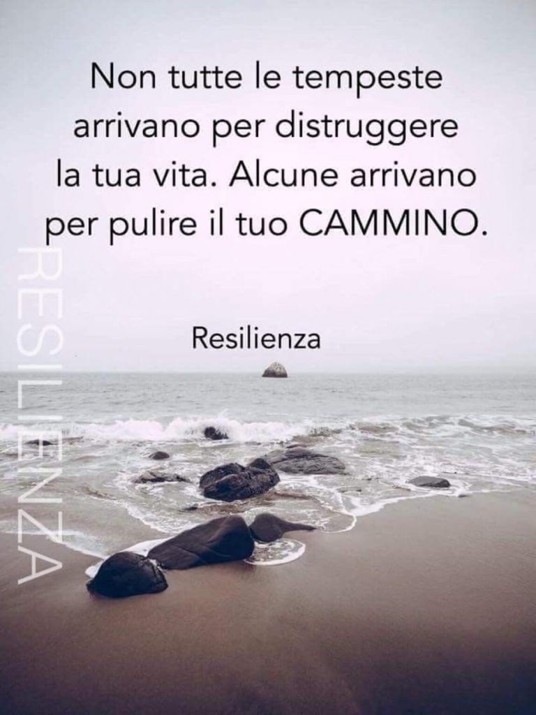 Non tutte le tempeste arrivano per distruggere la tua vita. Alcune arrivano per pulire il tuo CAMMINO.