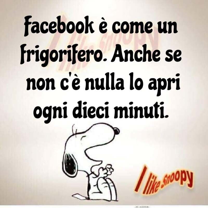 Facebook è come un frigorifero. Anche se non c'è nulla lo apri ogni dieci minuti