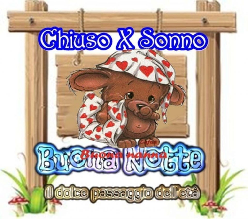 Chiuso x sonno Buonanotte