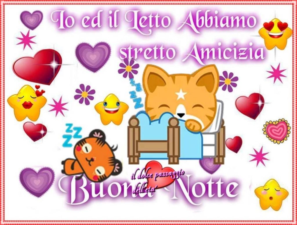 Io e il letto abbiamo stretto amicizia Buona Notte