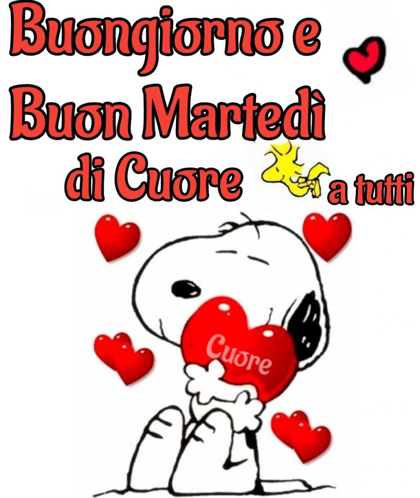 Buongiorno e Buon Martedì di cuore a tutti