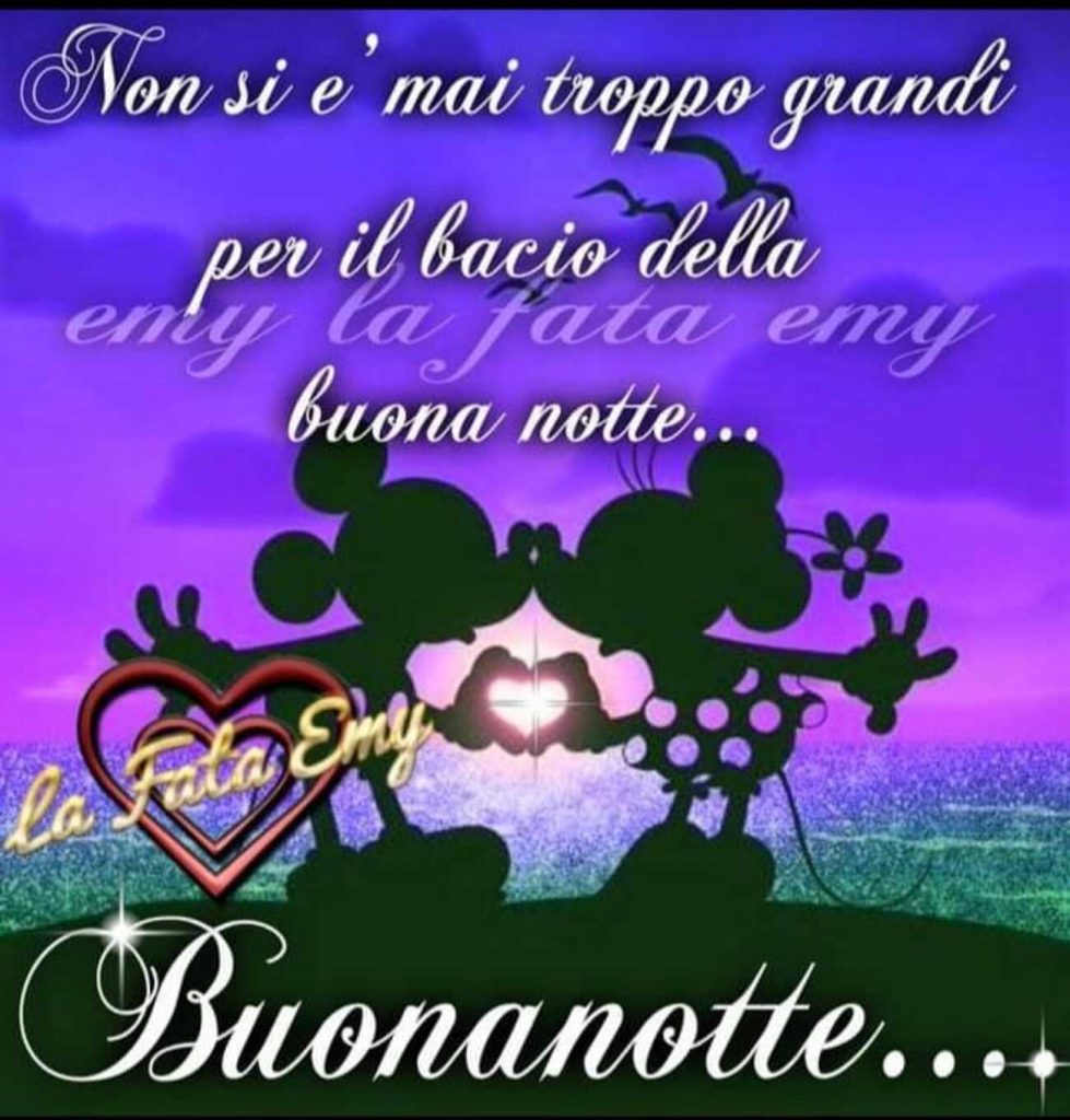 Non si è mai troppo grandi per il bacio della Buonanotte