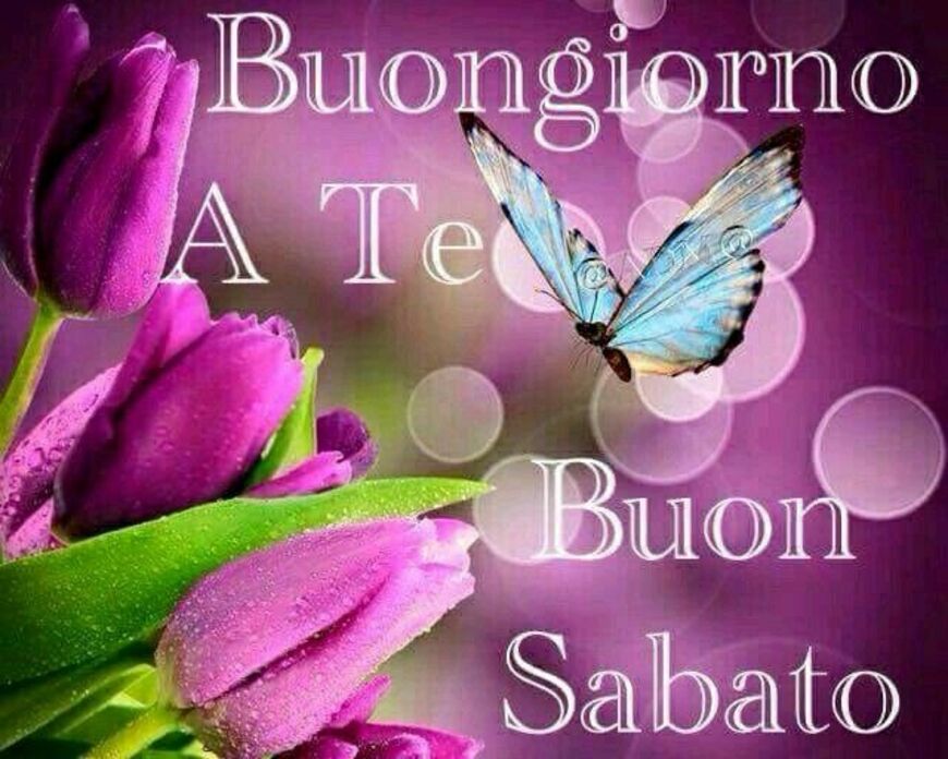 Buongiorno a te buon sabato