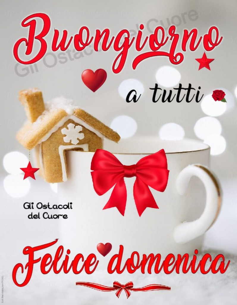 Buongiorno a tutti felice domenica