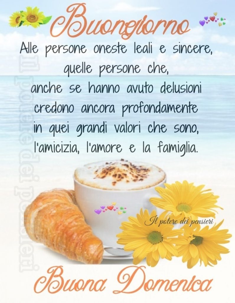 Buongiorno Buona Domenica belle frasi