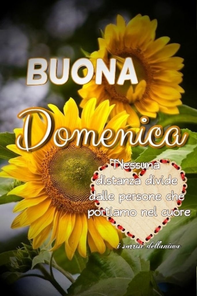 Buona Domenica Nessuna distanza divide dalle persone che portiamo nel cuore