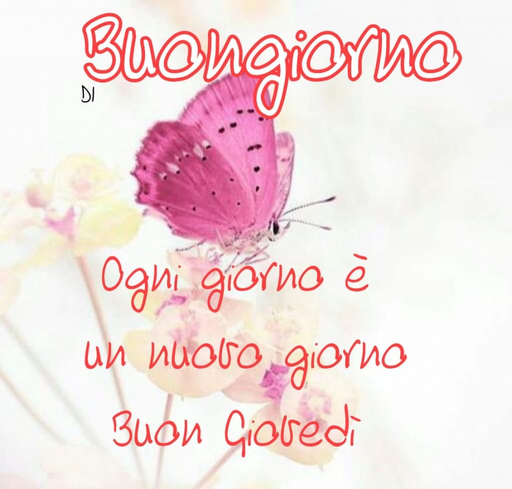 Buongiorno ogni giorno è un nuovo giorno Buon Giovedì